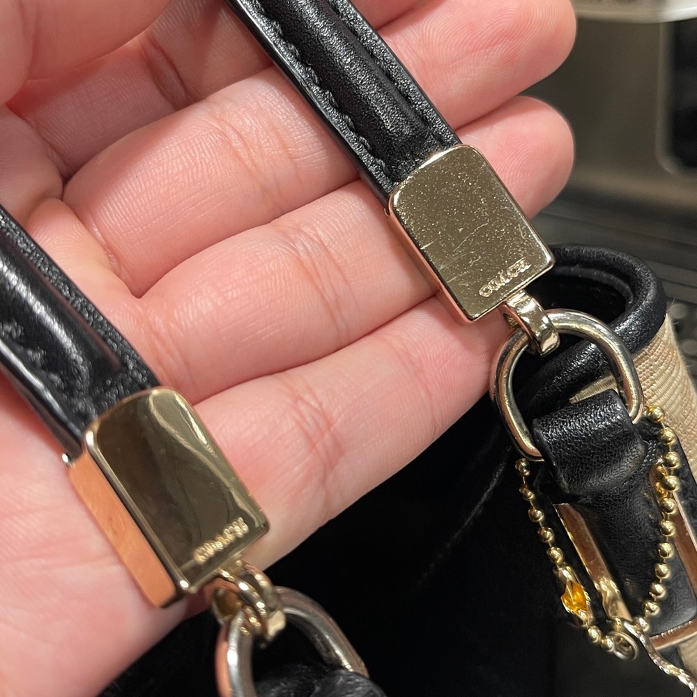 Coach Tan and Black Shoulder Bag - Picture 12 of 12